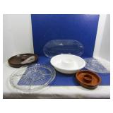 Depression Glass Serving Plates &more