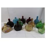 12 Decorative Glass Bottles w/Past Presidents&