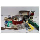 Misc Lot-Padlock, Tape, String & more