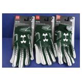 3 Under Armour UAF5 Mens L Batting Gloves