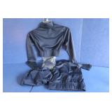 4 Alleson Firls Midriff Tops- 3 Sm & 1 XS - Navy