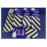 8 Pair TCK Large Candy Stripe Socks - Black
