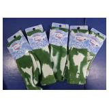 5 Pair TCK Med Tie Dye Socks - Green