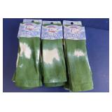 6 Pair TCK Med Tie Dye Socks - Green