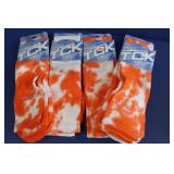 4 Pair TCK Med Tie Dye Socks - Orange