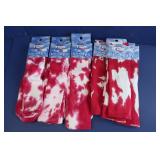 5 Pair TCK Large Tie Dye Socks - Raspberry
