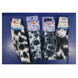 4 Pair TCK Large Tie Dye Socks - Black