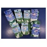 7 Pair TCK Large Tie Dye Socks - Green