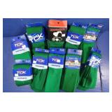 10 Pair TCK Large Multi Sport Socks - Med Green