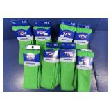 8 Pair TCK Large Multi Sport Socks - Lt Green