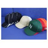 12 Youth Snap Back Hats - 6 Black, 2 Tan, 1