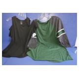 2 Womens Tops - Large, 1 Green, 1 Black