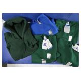 5 Russell Youth Hooded Sweatshirts - Small, Green