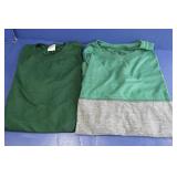 2 Womens Med T-Shirts - Green Short Sleeve, Green