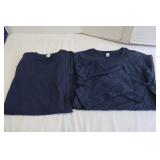2 Womens Long Sleeve Sm T-Shirts - Navy