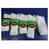 5 Pair Wigwam White Crew Socks - 1 XL, 3 Lg, 1