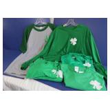 6 Adult Shamrock LongSleeve T-Shirts-S,Med,2-L, XL