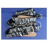 8 Baseball/Softball Belts-Zebra