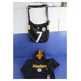 Steelers Embroidered Hoodie(YMed)& #7 Jersey Purse