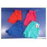 4 Pr. Youth Shorts(large)-royal,red, pink, teal