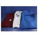 3 Pr. Adult Sweatpants(XL)-Gray, Burgundy, Royal