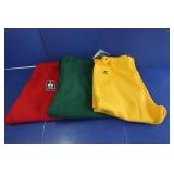 3 Pr. Adult Sweatpants(Sm)-Green, Red, Navy