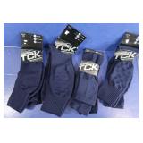 4 Pr. Footless Tube Socks-navy-2 Med, 2 Large