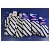 8 Pr TCK Candystripe Socks(large)-Navy