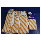 7 Pr. TCK Candy Stripe Socks(large)-Yellow
