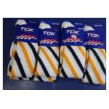 8 Pr. TCK Candy Stripe Socks(med)-Black&Gold
