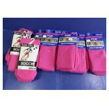 9 Pr. Multi-Sport Socks(Med)-fuschia