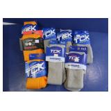 8 Pr. TCK Mult-Sport Socks(Sm)-5 gray, 3 yellow