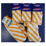 8 Pr. TCK Candy Stripe Socks(5-Sm, 3 Med)-Yellow