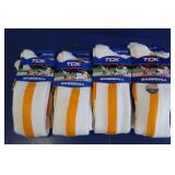 8 Pr. TCK Baseball Socks(med)-yellow stripe