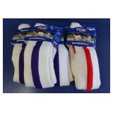 7 Pr TCK Baseball Socks(med)-purple stripe