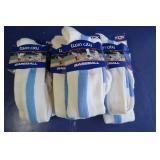7 Pr TCK Baseball Socks(med)-carolina blue stripe