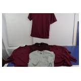 10 Youth T-Shirts((Med)-9 Burgundy, 1 Gray