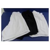 3 Pr Youth Shorts(Med)-2 White, 1 Black