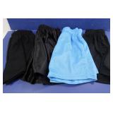 4 Pr Youth Shorts(Small)-3 Black, 1 Blue