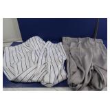 2 Pr Youth Baseball Pants(XL)-blk pinstripe, gray