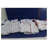 3 Pr Youth Baseball Pants(L)-2 White/Red, 1 Black