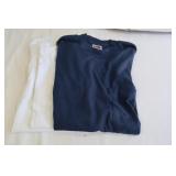 3 Mens Lg Pocket T-Shirts - 2 White, 1 Navy