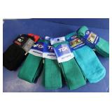 6 Pr TCK Multi-Sport Socks(Med)-4 green,black,blue