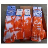 5 Pair TCK Large Tie Dye Socks - Orange