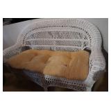 Wicker Loveseat w/Cushion-43"x37"