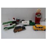 2 Castrol Metal Banks, Hotwheels Racer&more