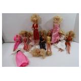 8 Barbie Dolls w/Clothes