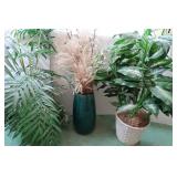 2 Artificial Plants in Baskets(48"H), Ceramic