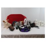 Irons, Laundry Bag & Ceramic Items