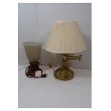 2 Metal Base Table Lamps